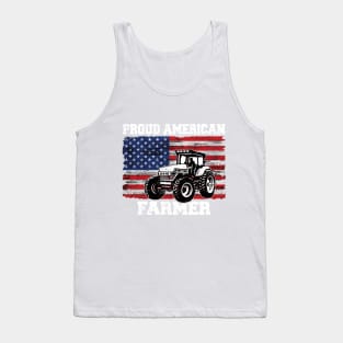 Proud American Farmer Agriculturist Farming Tank Top